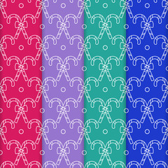 4 Christmas, New Year 2019 seamless pattern.
