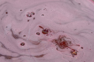 Sweet syrup is brewed from a black berry and a cherry leaf