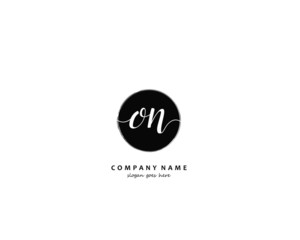 ON Initial handwriting logo vector	