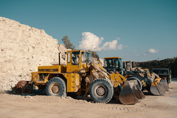 Heavy machinery in quarry