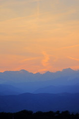 Obraz premium Beautiful Colorado Sunset above the mountains