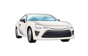 Naklejka premium Sportwagen 01 - Weiß