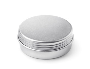 Closed blank metal round container