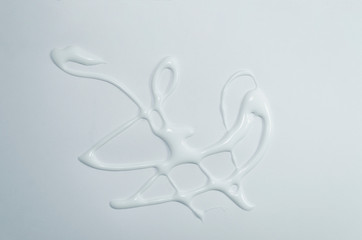 Abstract white texture background of random shape White water glue .