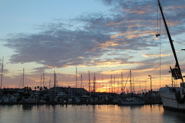 Sunset at Marina Port Aransas