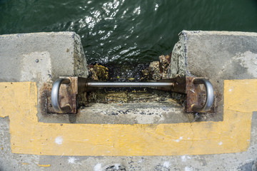 the ladder to the sea port