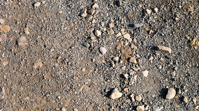 Loose Stone Aggregate Texture Featuring Large And Small Stones On A Gravel Type Background.