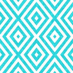 Teal concentric diamonds abstract geometric seamless textured pattern background