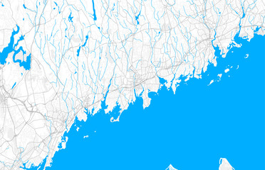 Obraz premium Rich detailed vector map of Stamford, Connecticut, USA
