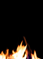 fire on black background