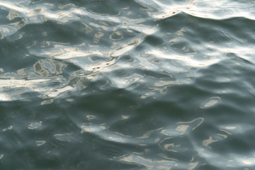 texture of green and blue waves in the sea