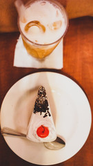 Food and Thai tea, drink 