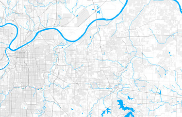 Rich detailed vector map of Independence, Missouri, USA