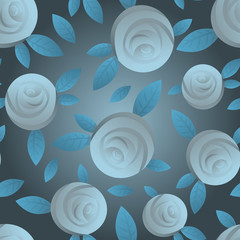 seamless pattern in delicate colors using an element in the form of a stylized rose