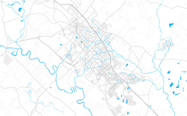 Rich detailed vector map of College Station, Texas, USA