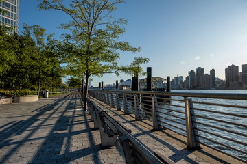 The buildings of  Long Island City view from Gantry Plaza State Park Recreational Dock