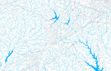 Rich detailed vector map of High Point, North Carolina, USA