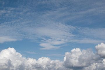 blue sky with white clouds