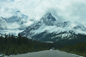 Scenic drive in the Canadian Rockies