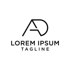 AD,DA, letters logo monogram design vector