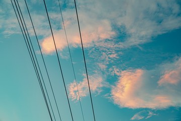 blue sky and clouds