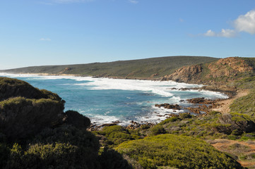 Rocky dramatic coastline  near Sugarloaf Rock, Cape Naturaliste, Western Australia, Australia