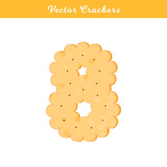 Health cracker.Isolated cookie: figure eight