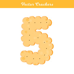 Health cracker.Isolated cookie: figure five