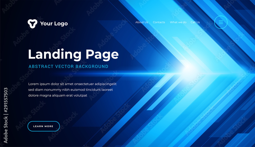 Wall mural abstract background dynamic geometric shapes website landing page or banner template modern style ve