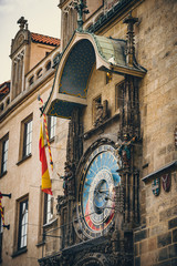 Obraz premium Astronomical clock on Prague in Czech Republic.
