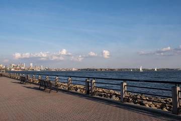 Fototapeta na wymiar Liberty State Park is a park in the U.S. state of New Jersey opposite both Liberty Island and Ellis Island