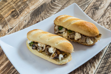 Sandwich typical in spanish of cuttlefish