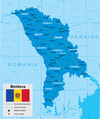 Obraz premium vector map of Moldova