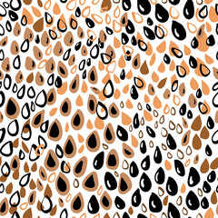 Sesame corn Vector seamless pattern. Leopard print