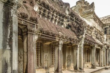 Detail of Angkor Wat Temple Details, Cambodia