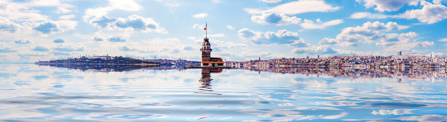 Maiden Tower of Istanbul, beautiful sea panorama