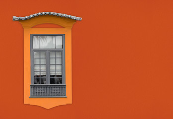 Orange window on the wall