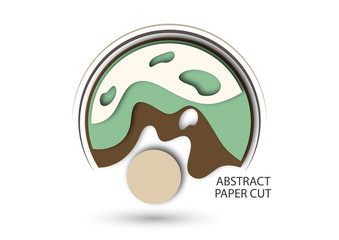 Colorful art of carving, an element of the environment and ecology. Colored creative waves abstract background. Design layout for business presentations, flyers, posters and invitations.