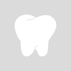 Tooth icon isolated on white background. Medical concept. Dental care. Vector flat design