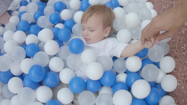 Pool with plastic balls