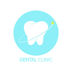 Tooth icon isolated on white background. Medical concept. Dental care. Vector flat design