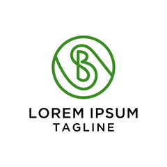 initial letter SB Circle logo template