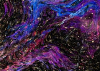 Fototapeta premium Pretty oil painting on canvas art background. Colorful brushstrokes and watercolor splashes elements. Digital artistic texture for graphic design. Printable beautiful pattern.