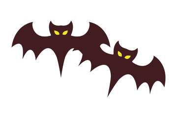 halloween bats flying animals icon