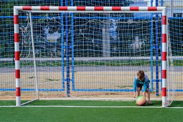 Child soccer boy ball kid, sport.