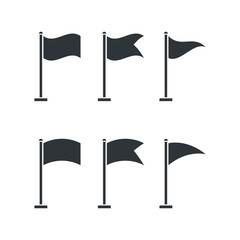 Different flag icons set. Vector illustration