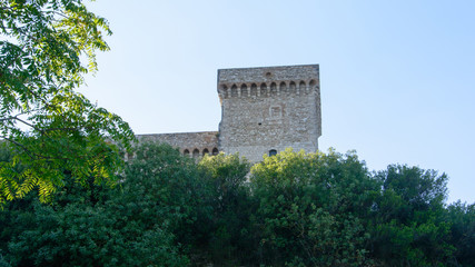 Fototapeta na wymiar view of the rock of narni or fortress albornoz italy