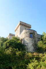 Fototapeta premium view of the rock of narni or fortress albornoz italy