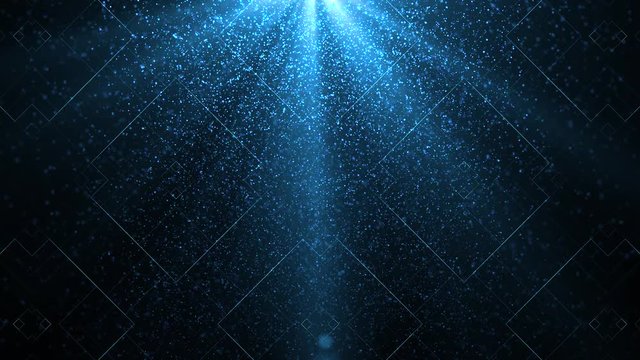 Abstract Blue Particle Background