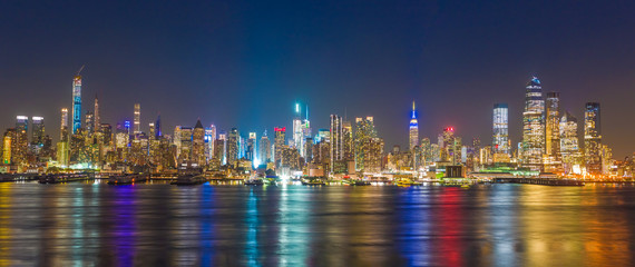Fototapeta na wymiar New York City Manhattan midtown buildings skyline